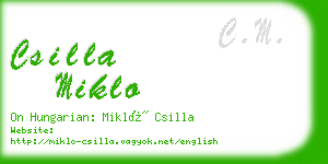 csilla miklo business card